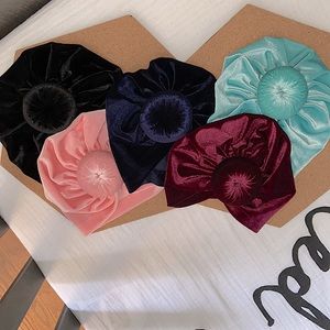 Bundle 5 Set- Velvet Turban Hat knotted Head wrap